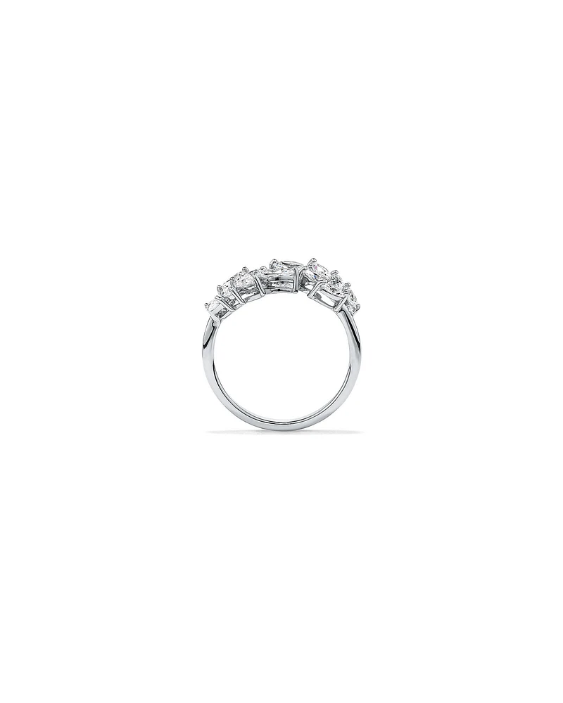 Cubic Zirconia Vine Open Ring Sterling Silver