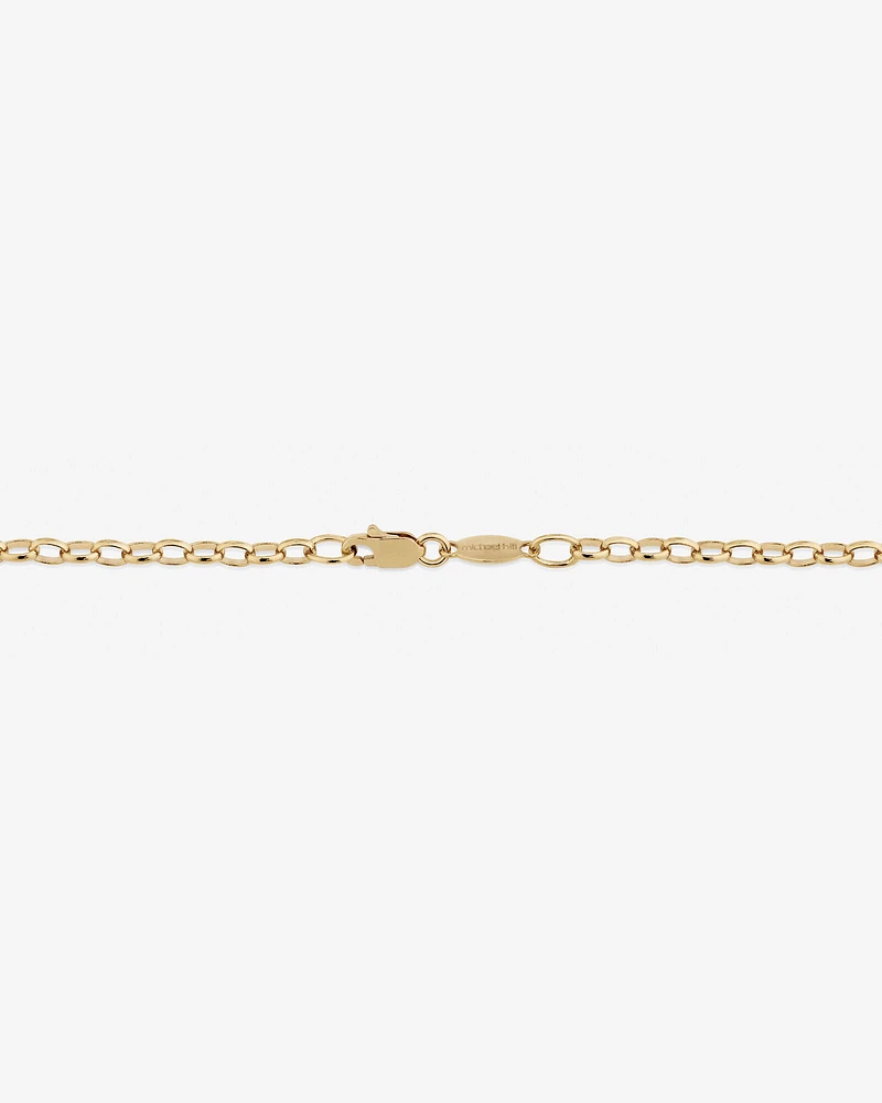 60cm (24") Oval Belcher Chain in 10kt Yellow Gold