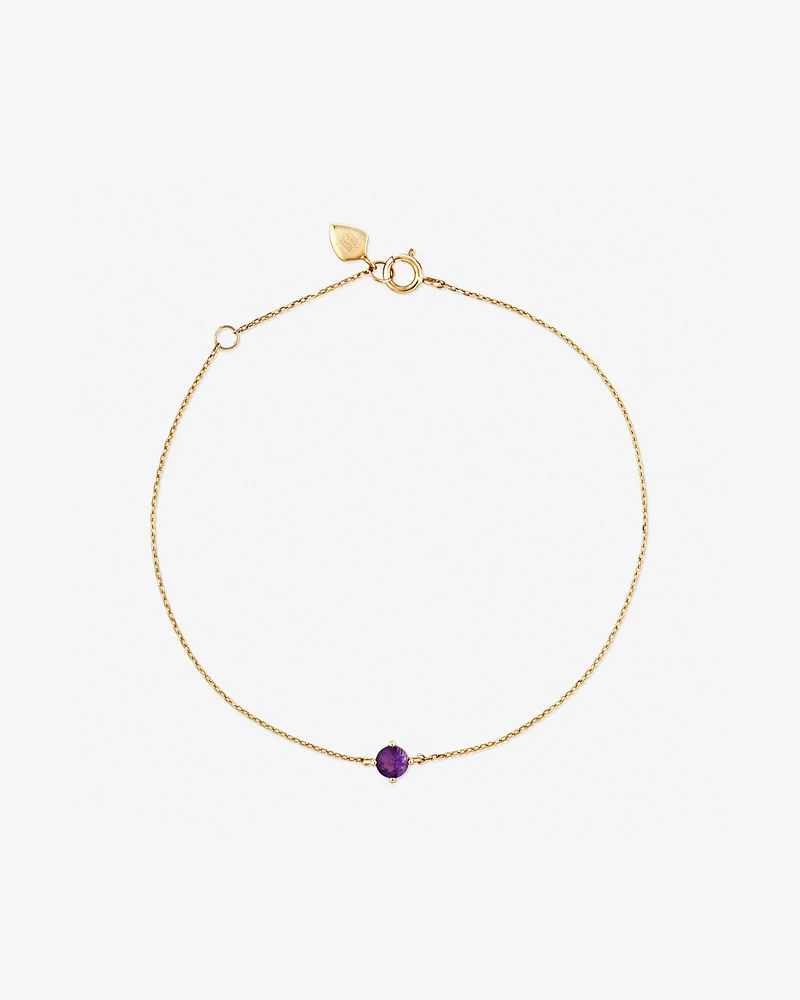 Bracelet with Amethyst in 10kt Yellow Gold