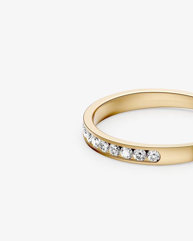 0.25 Carat TW Channel Set Diamond Wedding Ring in 14kt White Gold