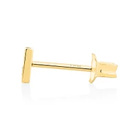 G Initial Single Stud Earring in 10kt Yellow Gold