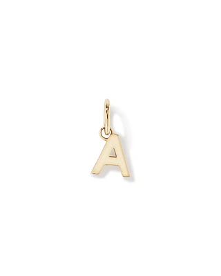 Letter S Initial Pendant in 10kt Yellow Gold