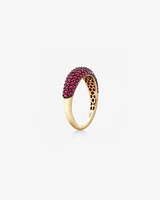 Ring with Ruby in 10kt Yellow Gold