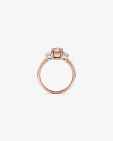 Ring with Morganite & 0.40 Carat TW of Diamonds in 10kt Rose Gold