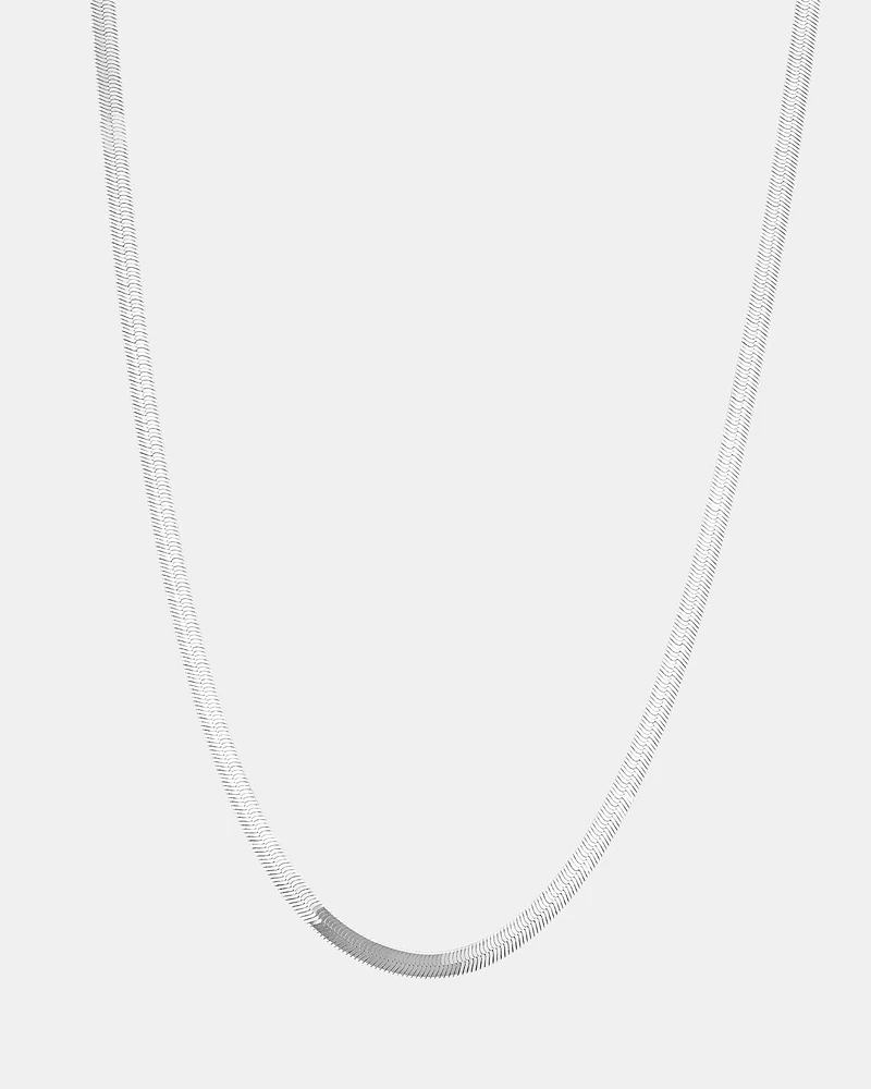 50cm (20") 4.5mm-5mm Width Herringbone Chain In Sterling Silver