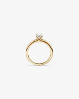 Carat TW Oval Laboratory-Grown Diamond Solitaire Engagement Ring in 14kt White Gold