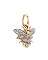 Diamond Bee Pendant in 10kt Yellow Gold