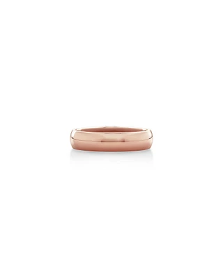 5mm High Domed Wedding Band in 10kt Rose Gold