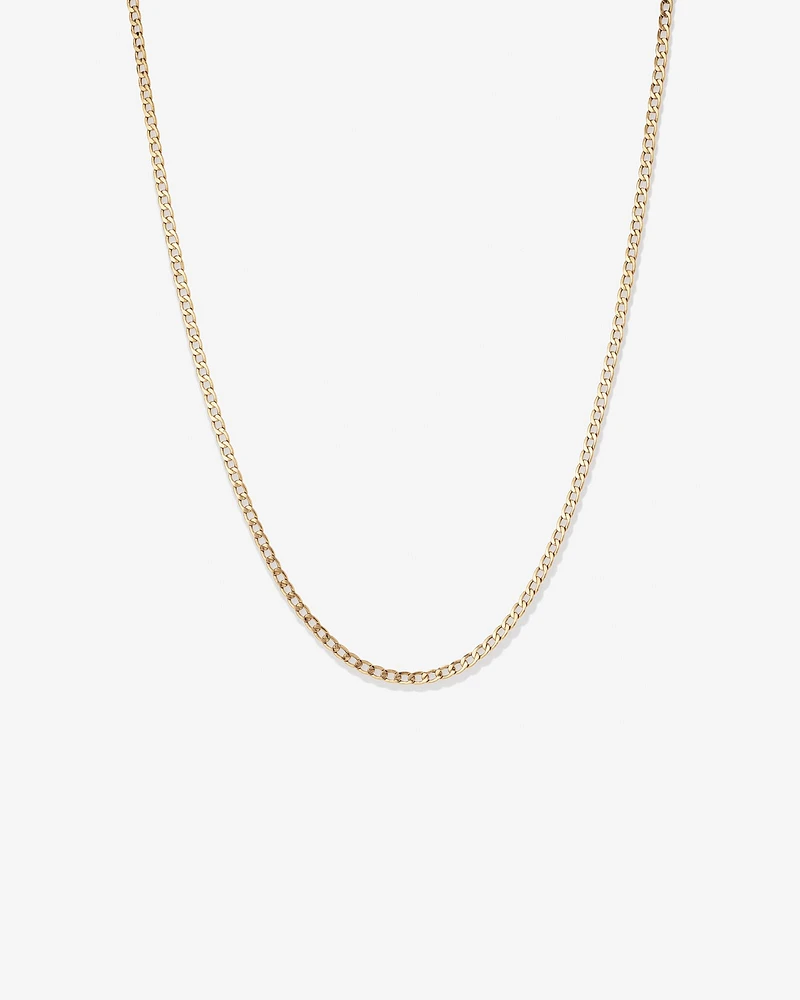 50cm (20") Semi Solid Curb Chain in 10kt Yellow Gold