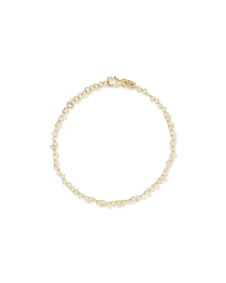 Heart Link Fancy Chain Bracelet in 10kt Yellow Gold