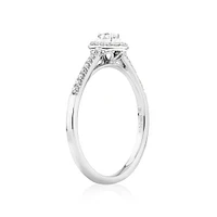 Engagement Ring with .20TW of Diamonds in 10k White Gold