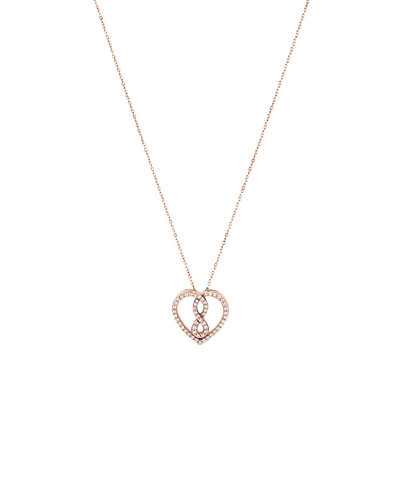 Small Infinitas Pendant with 1/4 Carat TW of Diamonds in 10kt Rose Gold