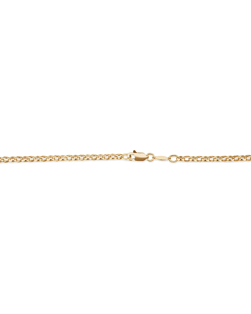 50cm (20") Oval Belcher Chain in 10kt Yellow Gold