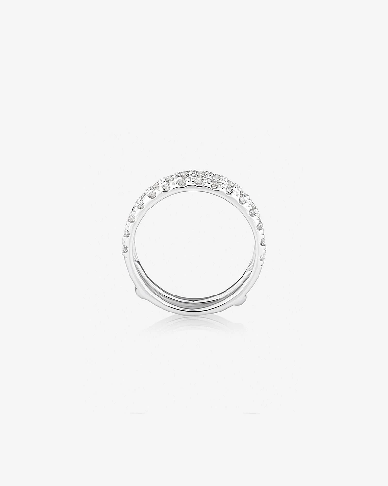 Bague complémentaire en or blanc 14 K avec diamants totalisant 0,50 ct