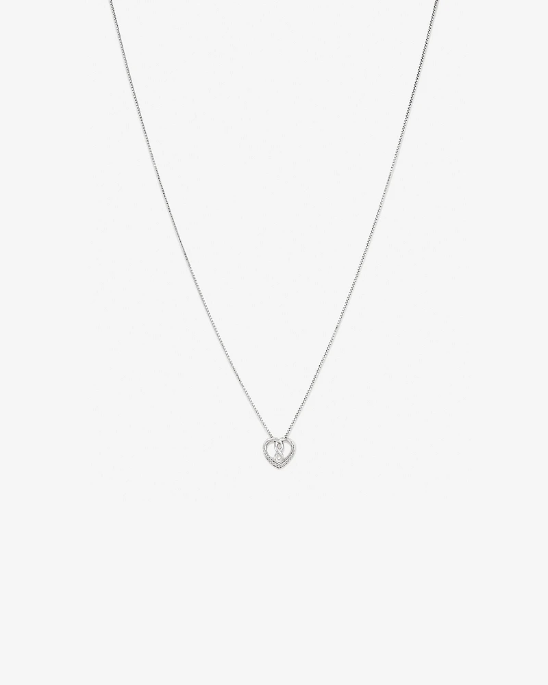 Pendentif cœur Infinitas en argent sterling avec diamants