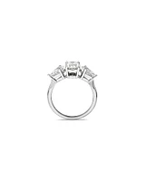 2.25 Carat TW Three Stone Oval and Kite Shaped Laboratory-Grown Diamond Engagement Ring in 14kt White Gold