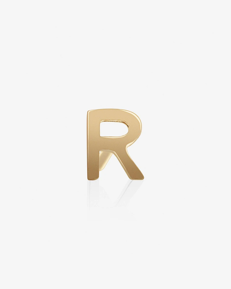 G Initial Single Stud Earring in 10kt Yellow Gold