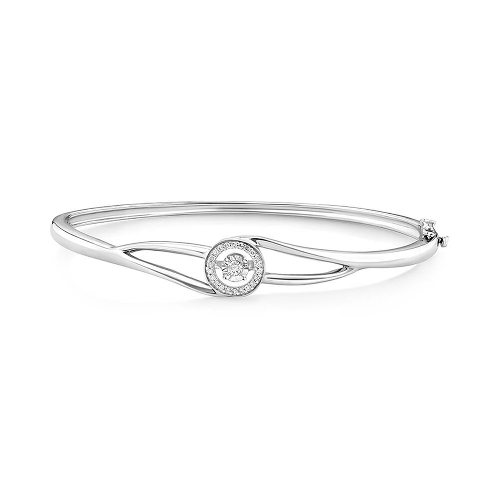 Everlight Bangle with 0.15 Carat TW of Diamonds in Sterling Silver