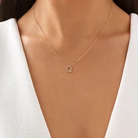 "K" Initial Necklace with 0.10 Carat TW of Diamonds in 10kt Yellow Gold