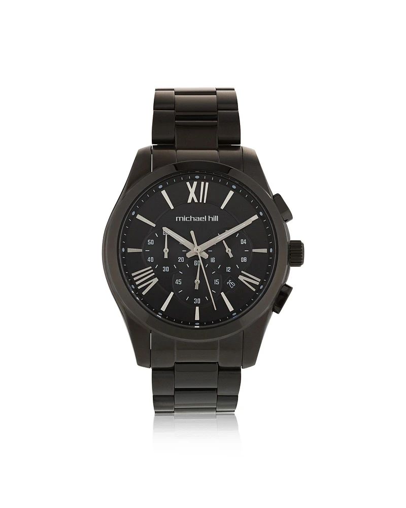 Men's Chronograph Watch in Black Tone Stainless Steel