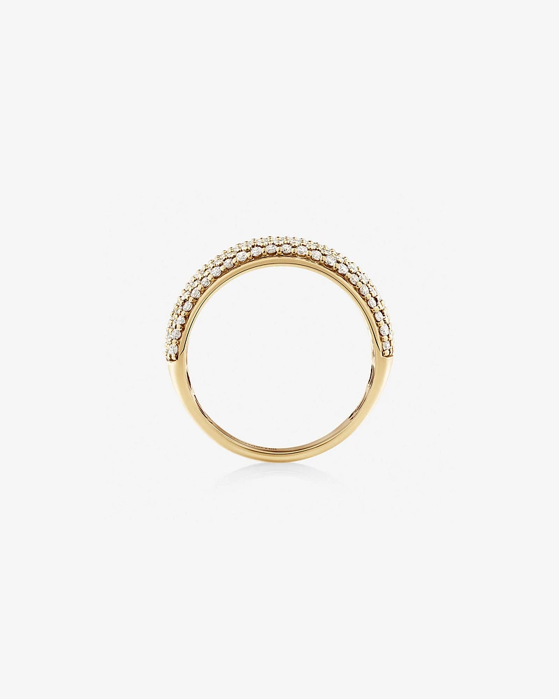 Pave Ring with 1.50 Carat TW of Diamonds in 10kt Yellow Gold