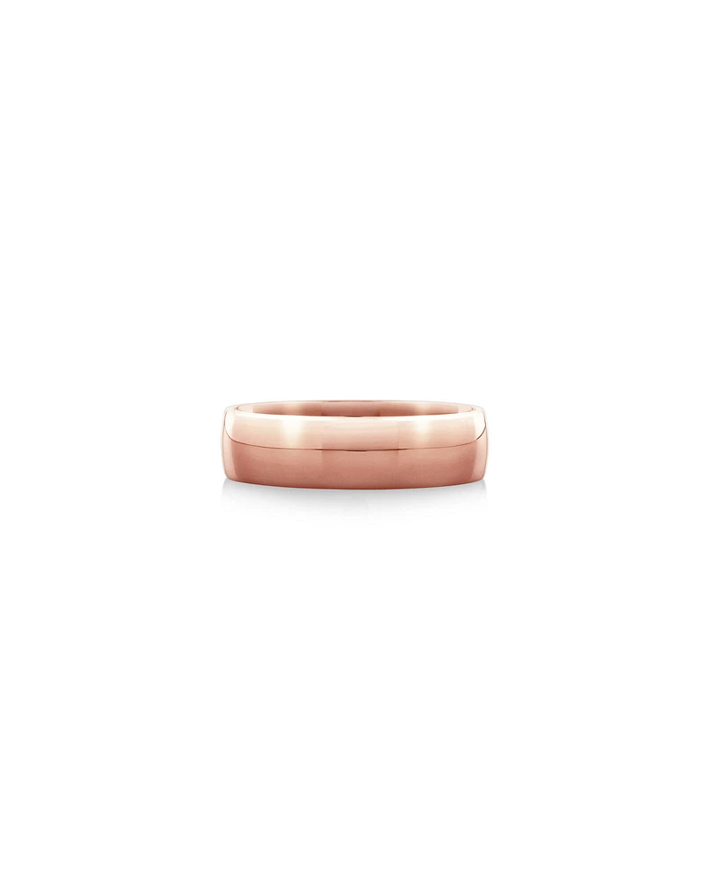 Half Round Wedding Band in 10kt Rose Gold