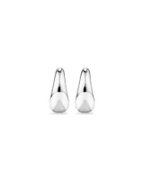 Tapered Dome Huggie Earrings in Sterling Silver