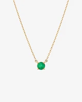 Necklace with Emerald in 10kt Yellow Gold