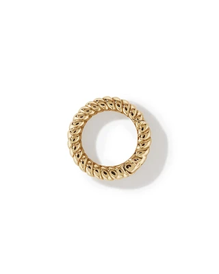 Twisted Circle Pendant Connector in 10k Yellow Gold
