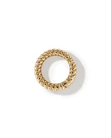 Twisted Circle Pendant Connector in 10k Yellow Gold