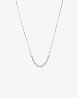 Cubic Zirconia Vine Necklace in Sterling Silver