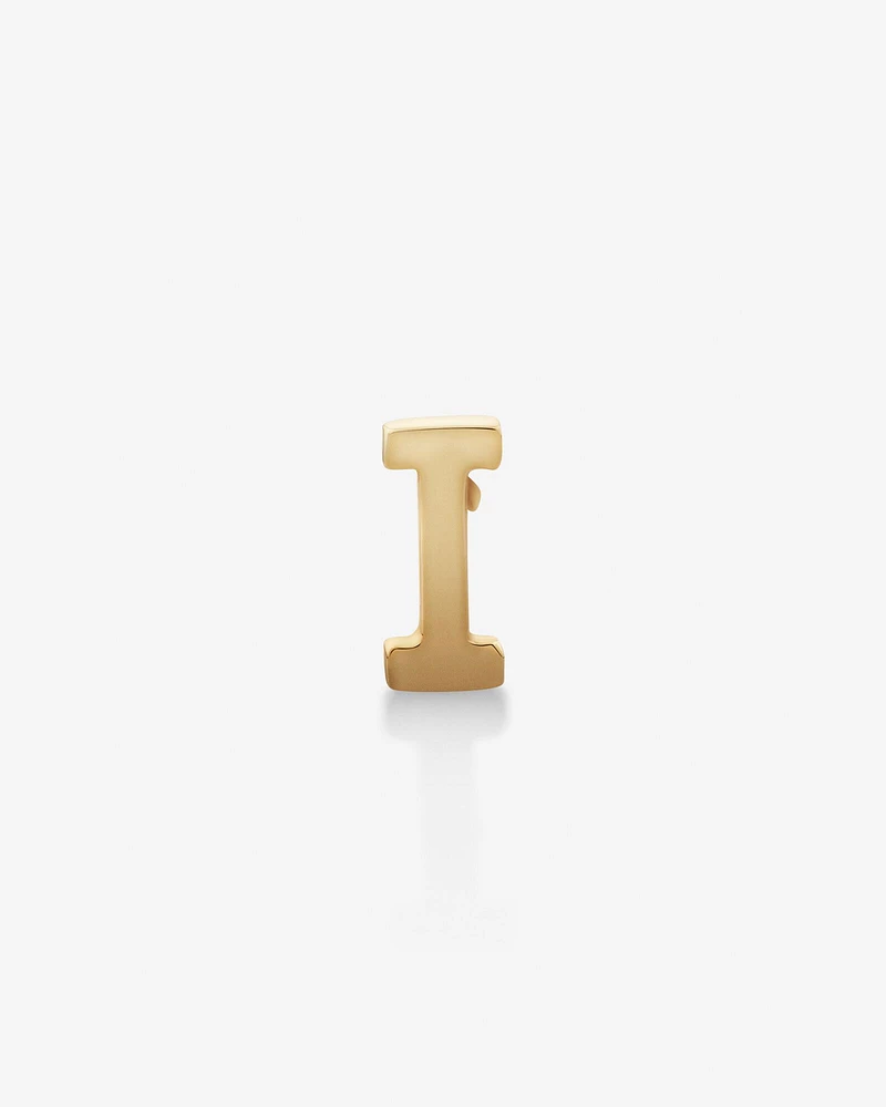 G Initial Single Stud Earring in 10kt Yellow Gold