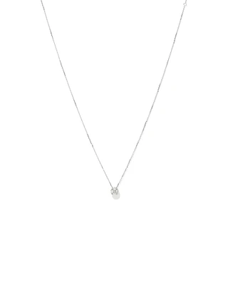 0.39 Carat TW Multistone Princess and Marquise Cut Diamond Pendant in 10kt White Gold