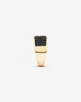 Black Diamond Ring with 1.70TW of Diamonds in 10kt Yellow Gold