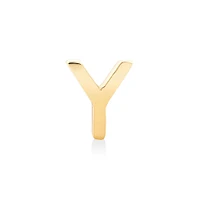 G Initial Single Stud Earring in 10kt Yellow Gold