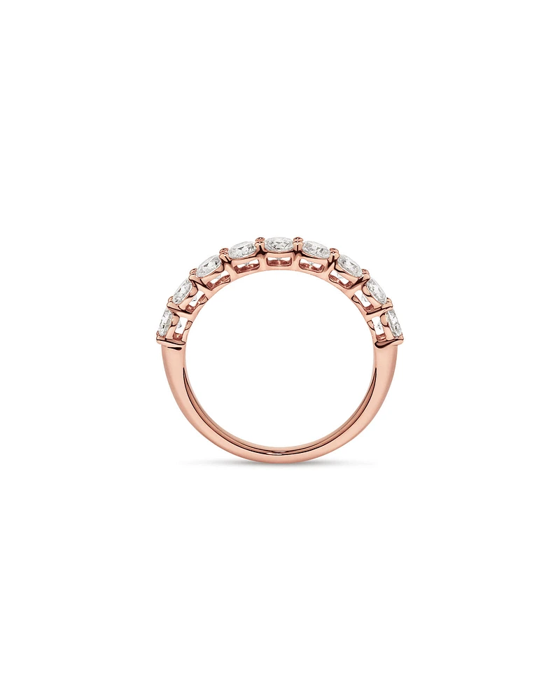 1.30 Carat TW Round Brilliant Laboratory-Grown Diamond Wedding Ring in 14kt White Gold