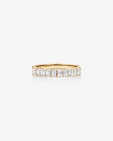 Wedding Ring with 0.80 Carat TW of Emerald Cut Diamonds in 14kt Yellow Gold