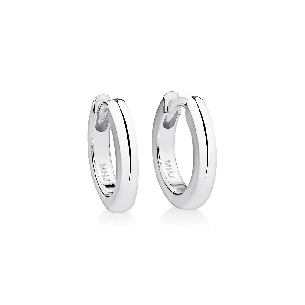 14mm Huggie Earrings in Sterling Silver