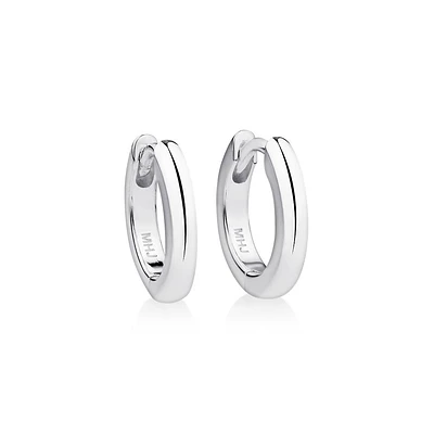 Anneaux courts en argent sterling de 14 mm