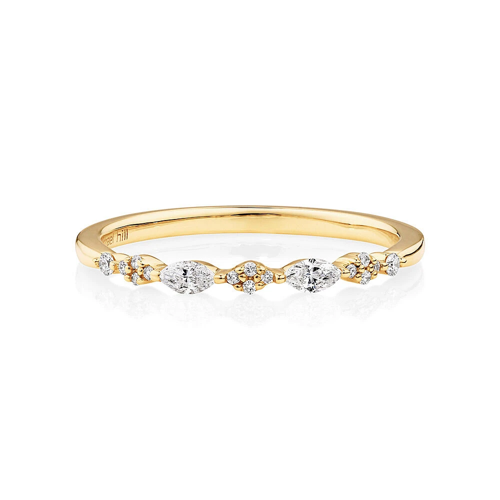 Bridal Ring with 0.15 Carat TW Diamonds in 14kt Yellow Gold