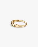 Narrow Polished Dome Ring in 10kt Yellow Gold