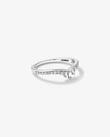 Chevron Wedding Band with .25TW of Diamonds in 14k White Gold