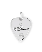 INXS Tim Farriss Engraved Guitar Pick Pendant with Chain in Recycled Sterling Silver