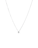 0.23 Carat TW Pear Diamond Halo Pendant in 10kt White Gold