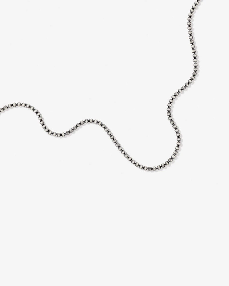 Ball Chain Necklace in Oxidised Sterling Silver