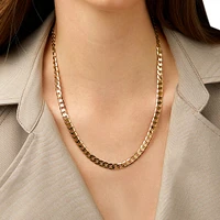 55cm (22") 6mm-6.5mm Width Curb Chain in 10kt Yellow Gold