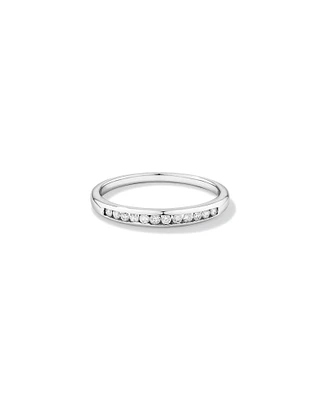 Wedding Band with 0.15 Carat TW of Diamonds in 10kt White Gold