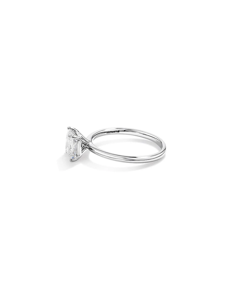 1.25 Carat Princess Cut Laboratory-Grown Diamond Ring In 14kt White Gold