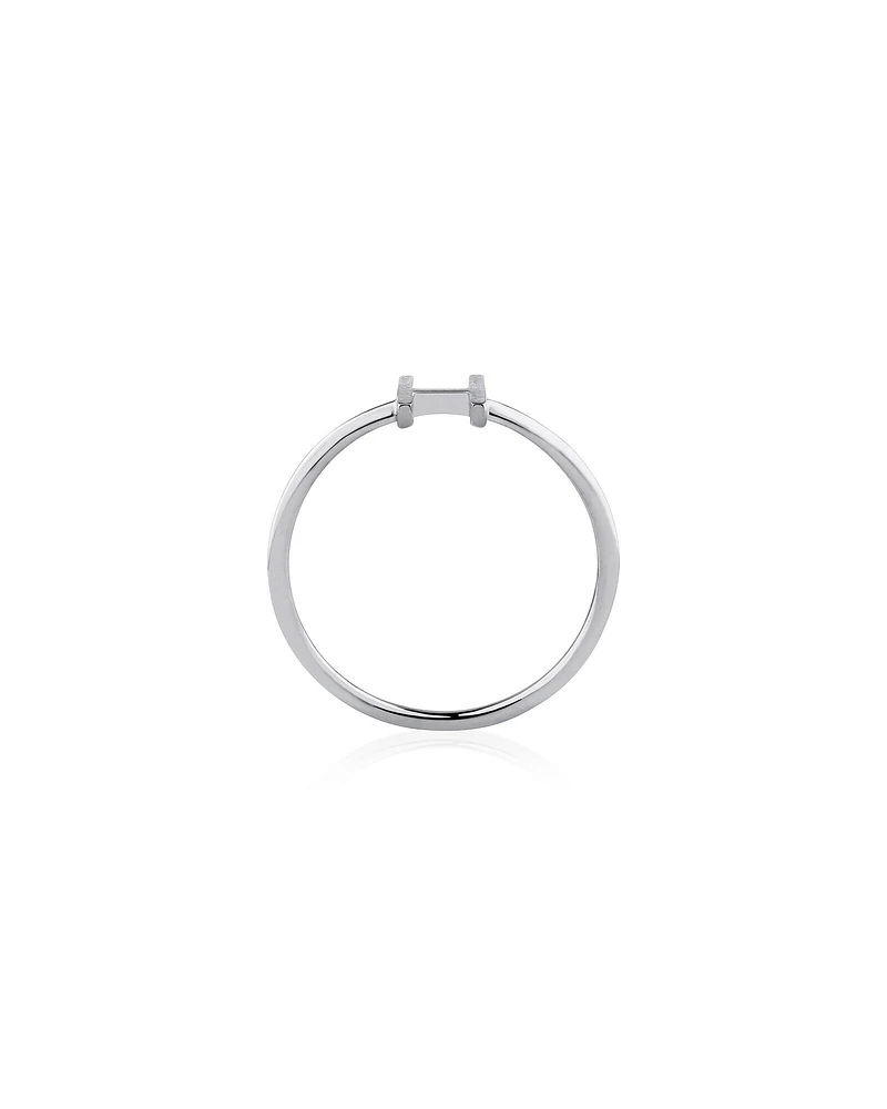 C Initial Ring in Sterling Silver