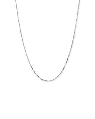 55cm (22") 2-2.5mm Width Fine Curb Chain Necklace in Sterling Silver